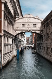 Bridge of Sighs in Venice, Italy.