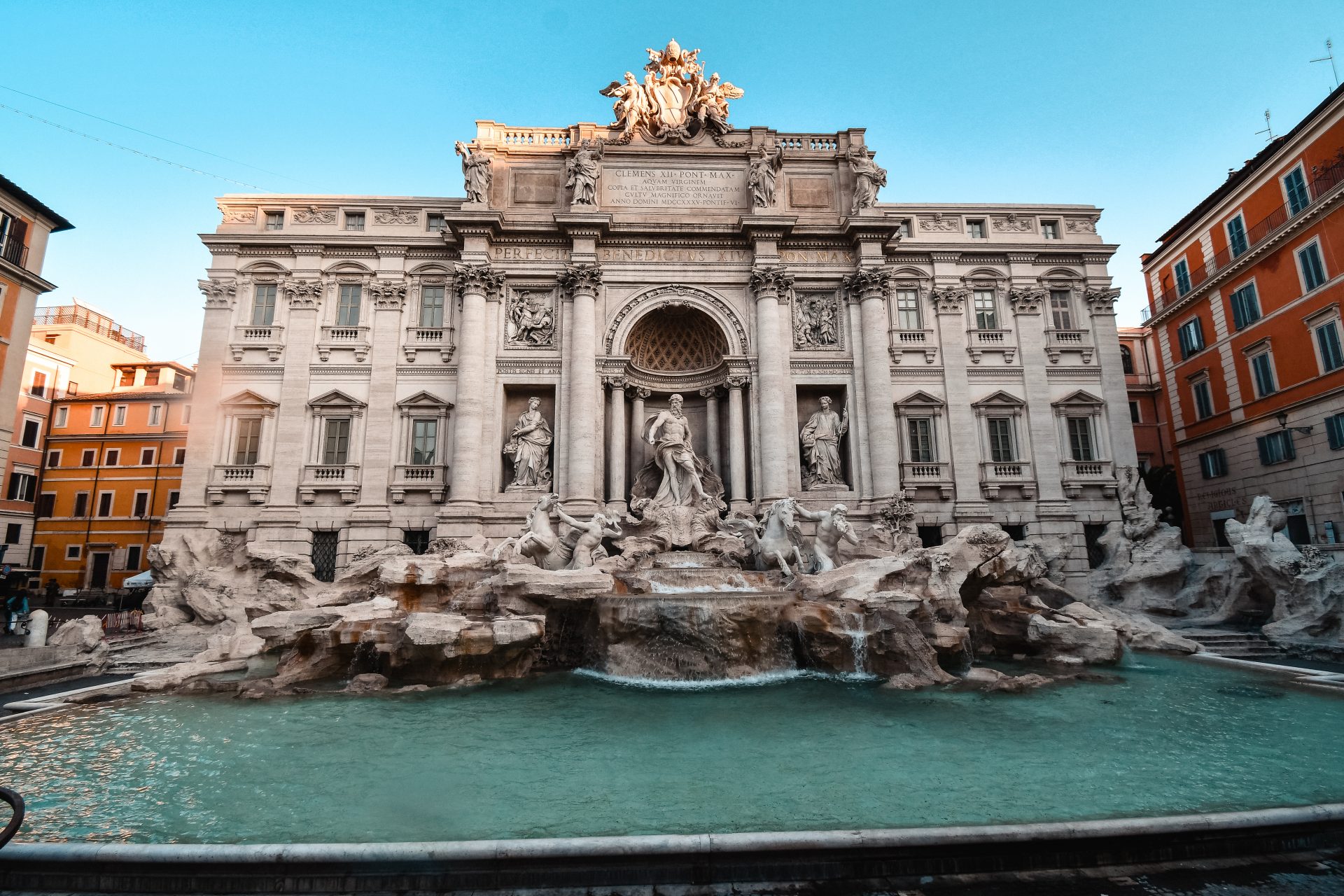 The beautiful icon of Rome: the Trevi Fountain.