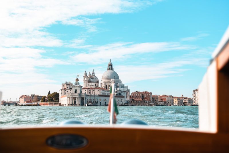 Views from the Water Taxi in Venice. Exploring the Canals is a must do for any visit to Venice, Italy.