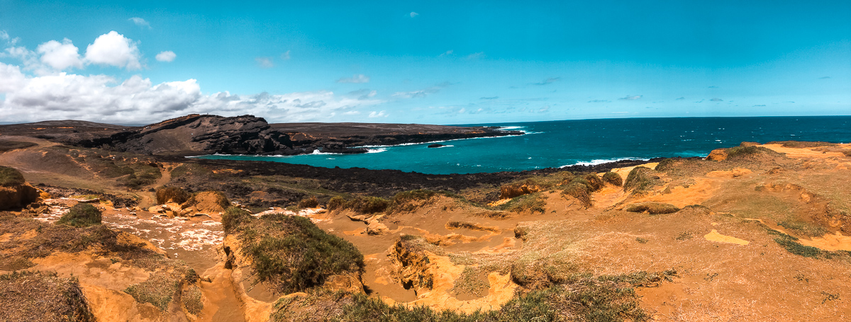 Want to learn about hiking to Green Beach on the Big Island, Hawaii? Read about what to expect during the 6 mile round trip hike, from parking, conditions, to about the green beach scam! #greenbeach #hawaii #hike