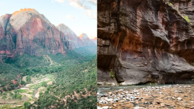 Learn about the two best hikes at Zion National Park: Angels Landing and the Narrows!