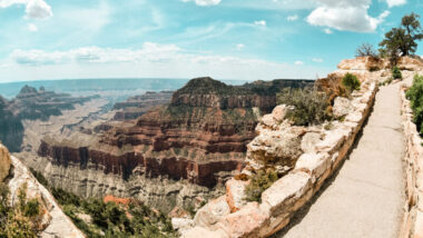 Trail for Angels Bright at North Rim Grand Canyon National Park. Looking to visit the Grand Canyon? The Grand Canyon should be on any travelers bucket list. If you want to see amazing views of the Grand Canyon, but with far fewer people then learn about exploring the North Rim of the Grand Canyon. #grandcanyon #nationalpark #hike