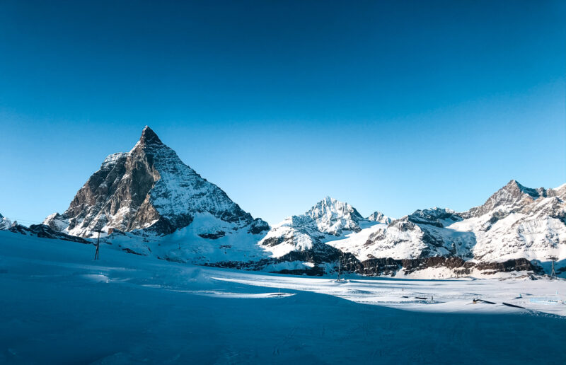 The italian side view of the Matterhorn.